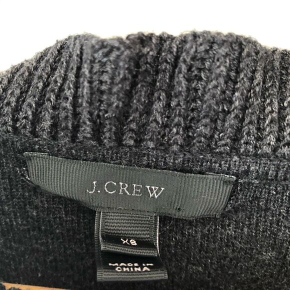J.Crew Ruffle Neck Pullover Sweater Grey XS - Picture 5 of 8